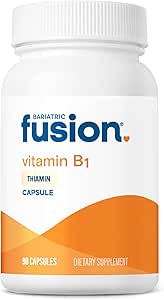 Bariatric Fusion Vitamin B1(Thiamine) for Bariatric Surgery Patients Including Gastric Bypass & Sleeve Gastrectomy, Easy to Swallow Capsule, 90 Count