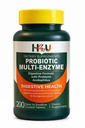 H4U Probiotic Multi-Enzyme Digestive Enzymes Formula with Acidophilus Tablets for Digestive Health & Gut Support, Dietary Supplement, 200 Count