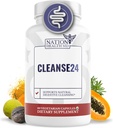 Cleanse24 - Intestinal Rengøring for mennesker med ormwood, Papaya, Black Walnut - Herbal Intestinal Rengøring, Gut Rengøring for mænd og kvinder, 60 Kapsler