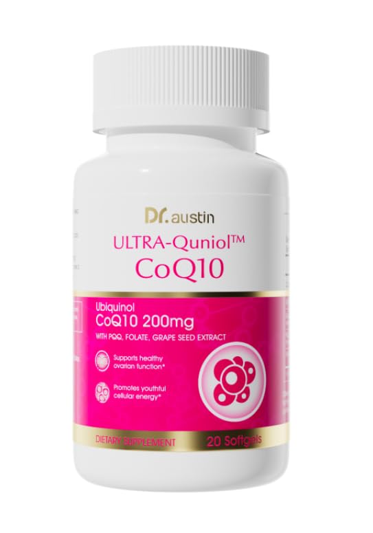 Dr. Austin CoQ10 200mg Ubiquinol Softgels with PQQ, Grape Seed Extract & Folate, High Absorption Q10 Supplement for Heart, Energy & Cellular Wellness