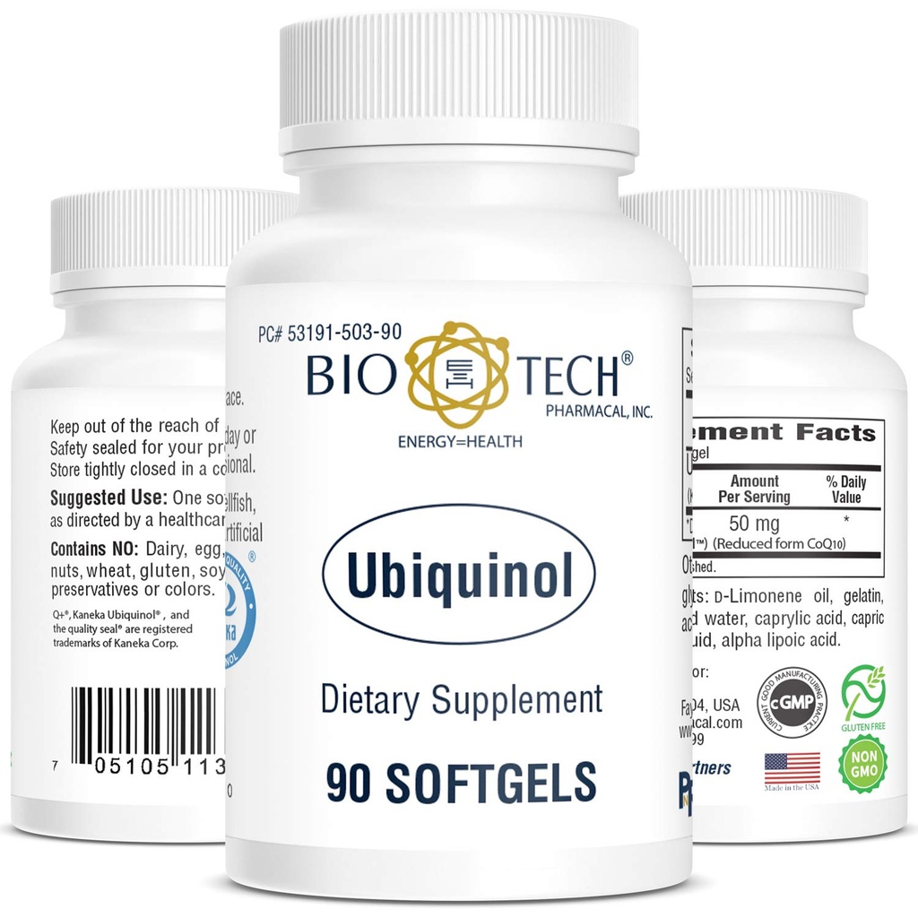 Bio-Tech, Ubiquinol (CoQH-CF) 90 softgels