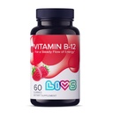 LIVS Vitamin B12 Gummies for Adults & Kids | Vegan Methylcobalamin B12 Supplement | Energy, Metabolism & Nerve Support | Raspberry Flavor | Non-GMO, Gluten-Free, Pectin-Based | 60 Count