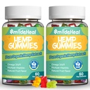 2 Pack Hamp Gummies, 1.500.000 Extra Strengthen Organic Hamp Gummies, Hamp Supplement Gummy med Hamp Oil Extract, 120 Gummies