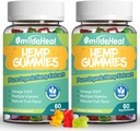 2 Pack Hamp Gummies, 1.500.000 Extra Strengthen Organic Hamp Gummies, Hamp Supplement Gummy med Hamp Oil Extract, 120 Gummies