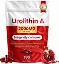 Urolithin A Supplement 1200mg with NAD+, 180 Softgels | 6-in-1 longevity formula with Resveratrol, CoQ10, TMG & PQQ for mitochondrial support and healthy aging