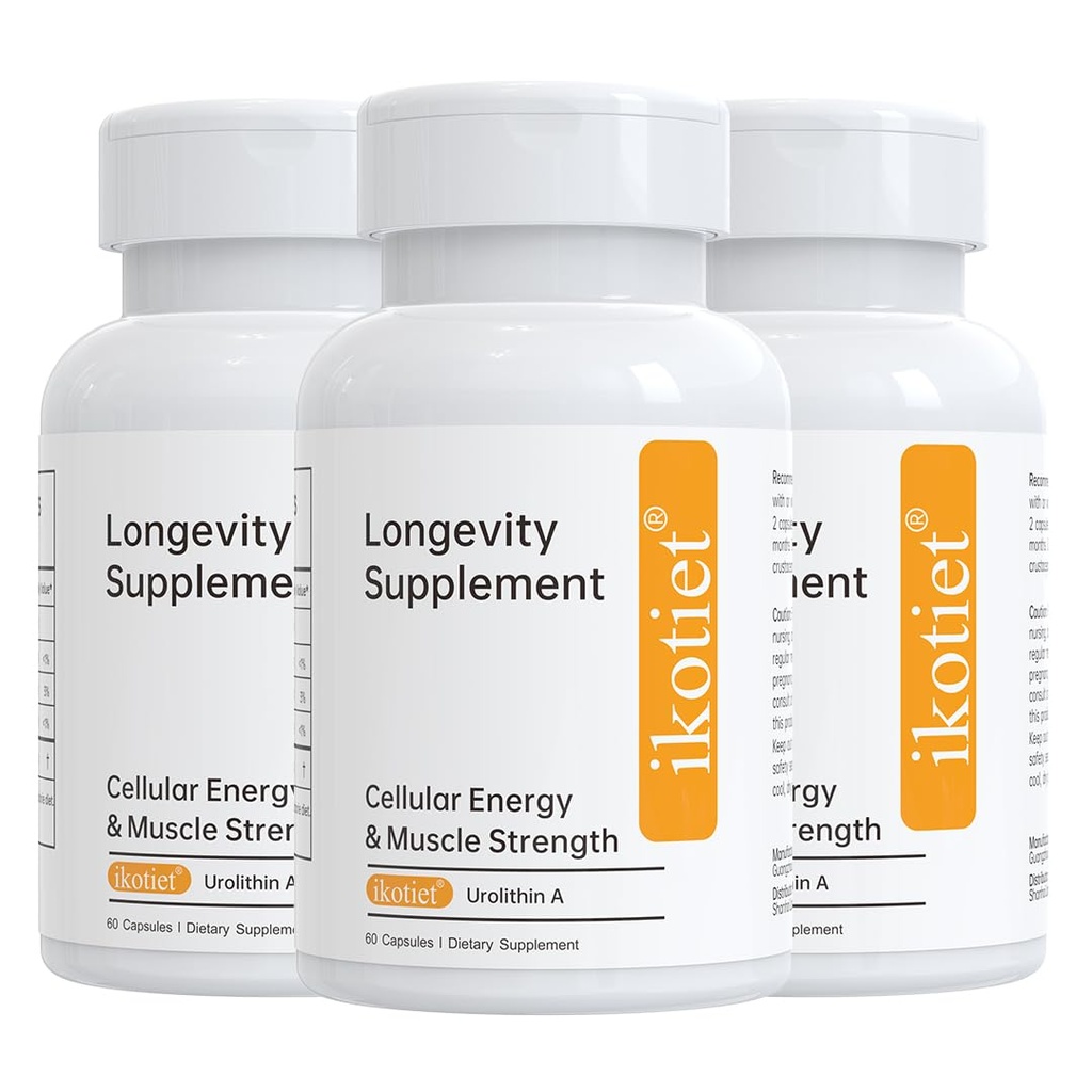 Urolithin A Capsules 500mg | Supports Mitochondrial Health, Cellular Energy, Muscle Strength & Recovery | Promotes Healthy Aging & Longevity | Vegan Formula | 180 Capsules 3 Month Supply