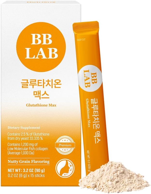 BB LAB Glutathion Max Powder Stick Supplement, Korea Glutathion, Lav Molekylær Fish Collagen til kvinde, C-vitamin, hurtig absorption, Antioxidant, Anti- Aging