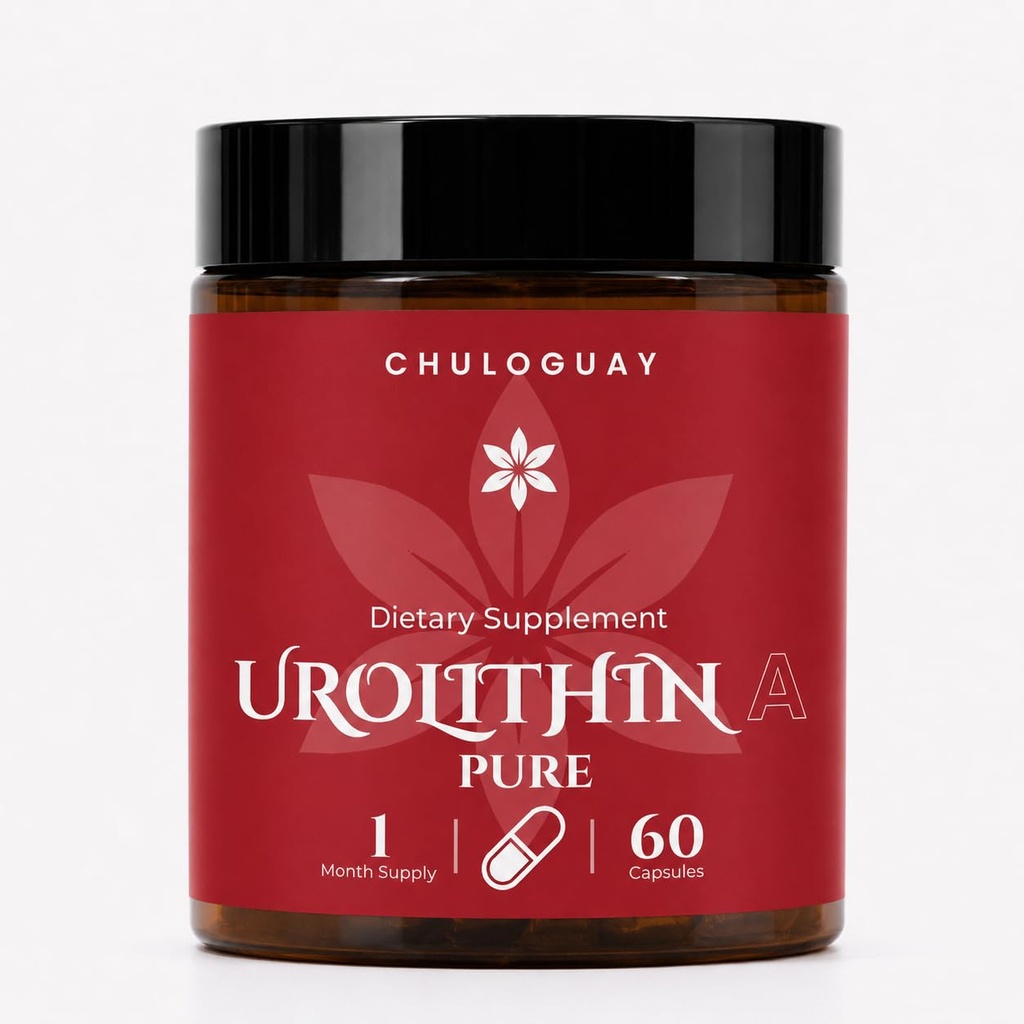 Urolithin A Supplement 1000 mg, Cellular Energy Support, 60 Capsules | A clean vegetarian capsule formula with no artificial colors, flavors, or preservatives for simple daily wellness routines.