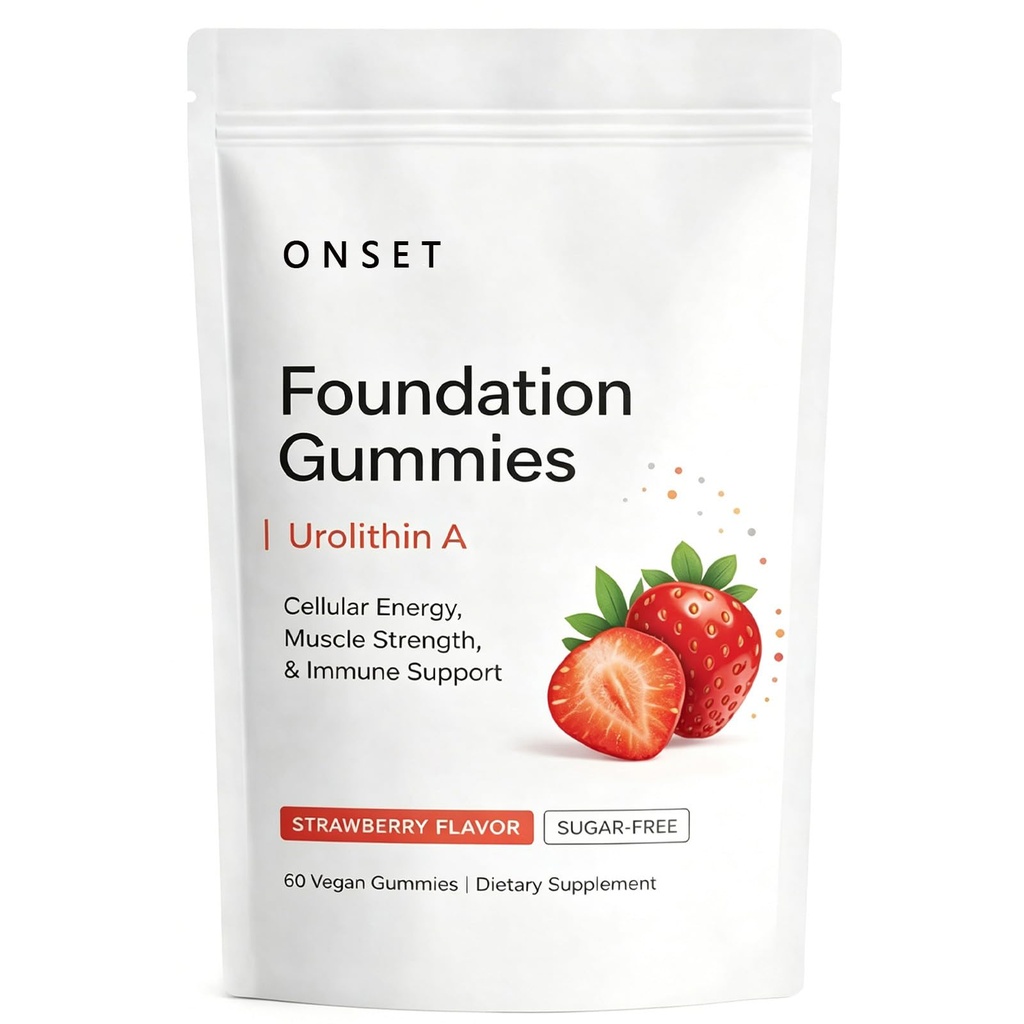 ONSET Foundation Gummies, Urolithin A Gummies, 60 Count | Cellular Energy & Mitochondrial Wellness Support