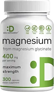 Magnesium Glycinat 400mg, 300 Kapsler
