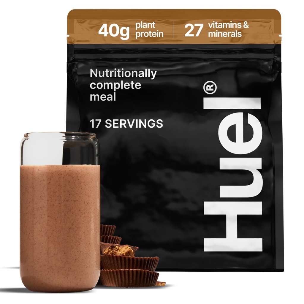 Huel Black Edition | Chocolate Peanut Butter 40g Vegan Protein Powder | Nutritionally Complete Meal Replacement | 27 Vitamins and Minerals, Gluten Free | 17 Servings