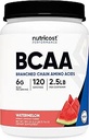 Nutricost BCAA Powder 2: 1: 1 (Watermelon, 120 Servere) - Gluten Free, Non- GMO, Vegetar