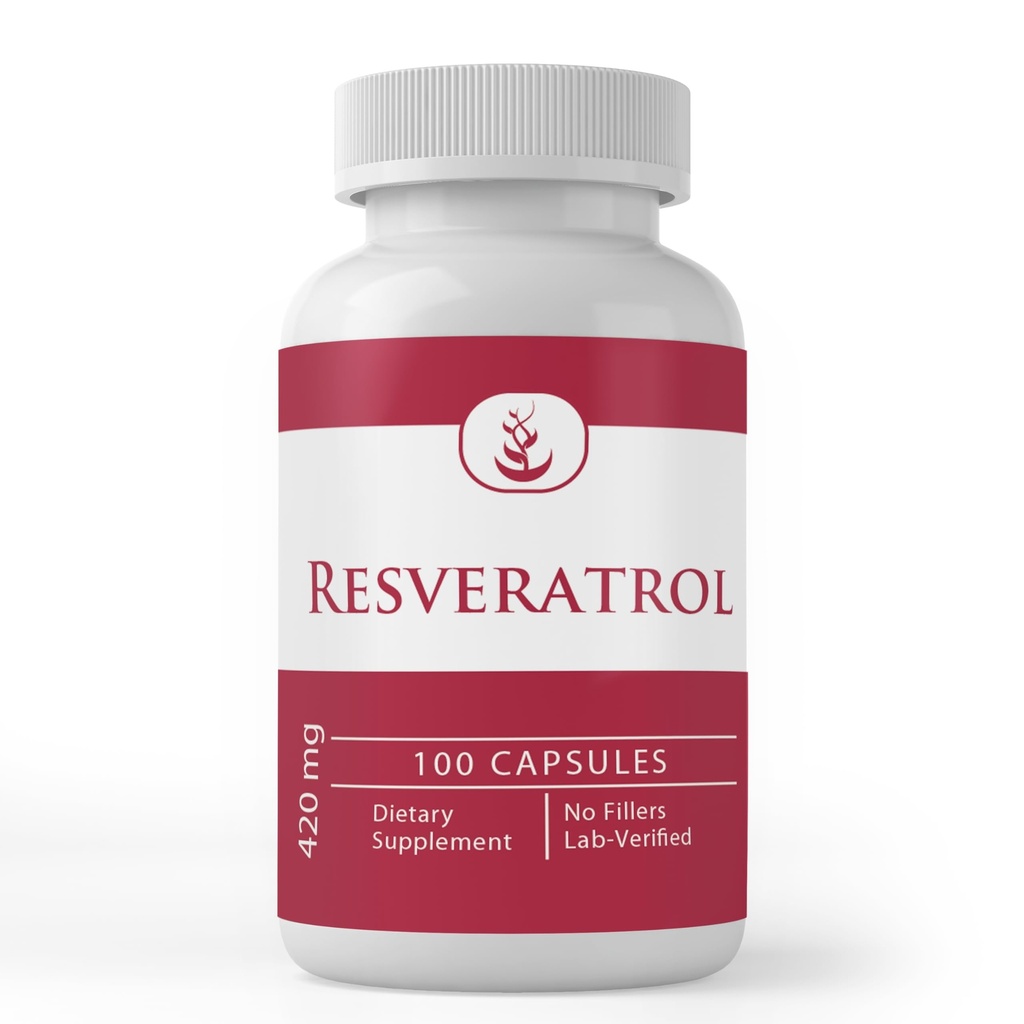 PURE ORIGINAL INGREDIENTS Resveratrol, (100 Capsules) Always Pure, No Additives Or Fillers, Lab Verified