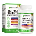 Ashenutri Probiotic Prebiotic Postbiotic for Women & Men, 30 Billion CFU 24 Strains w/Digestive Enzymes, Prebiotic Fiber & Slippery Elm – Complete Daily Immune & Gut Support, 120-Day Supply