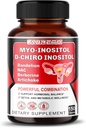 Myo- Inositol + D- Chiro Inositol - 150 kapsler - med Folate, NAC, Berberine, CoQ10, og Detox Blend - Support Hormonal Balance & Metabolic Wellness - Non- GMO, Gluten- Free