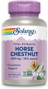 SOLARAY Horse Chestnut Extract 400 mg - Standardiseret til 72 mg Aescin - med 55 mg Slagtekyllinger - Vein og blodcirkulationstilskud - Vegan, Non- GMO, 60- Day Garanti, 120 Serv, 120 VegCaps