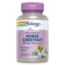 SOLARAY Horse Chestnut Extract 400 mg - Standardiseret til 72 mg Aescin - med 55 mg Slagtekyllinger - Vein og blodcirkulationstilskud - Vegan, Non- GMO, 60- Day Garanti, 120 Serv, 120 VegCaps