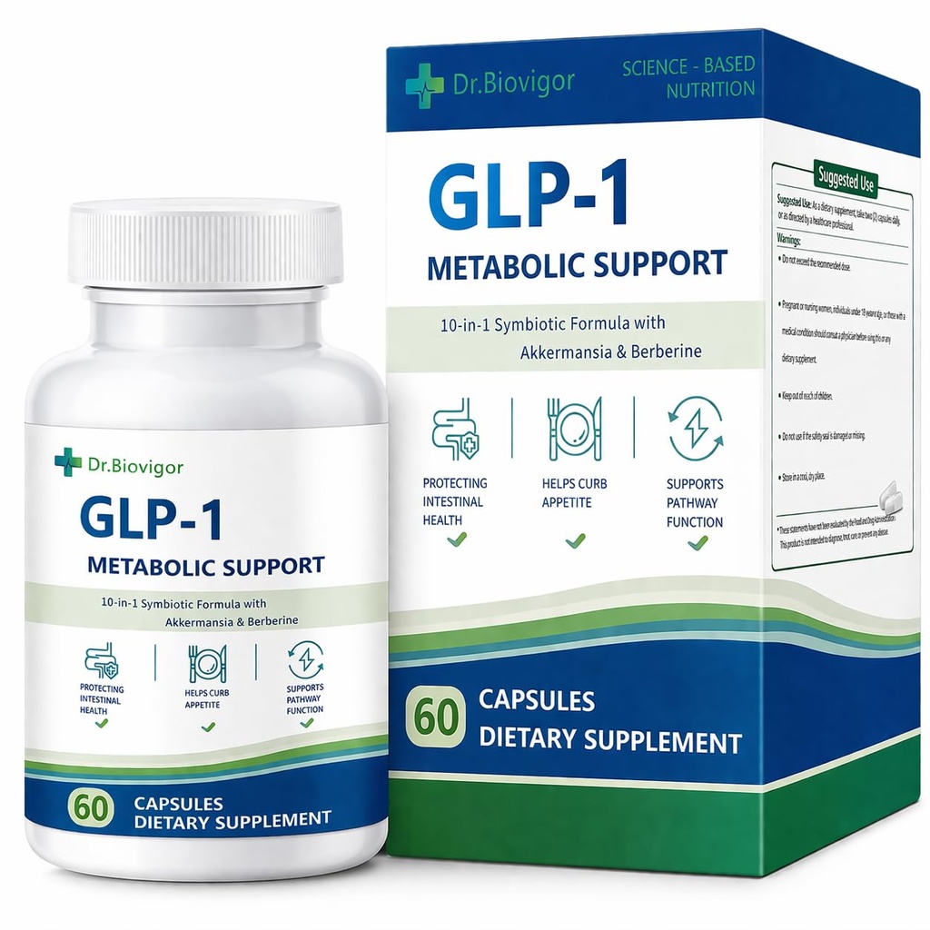 GLP-1 Supplement, GLP-1 Activate with 10 Billion CFU Multi-Strain Probiotics, Naturally GLP 1 Production, GLP-1 Probiotic for Women, 60 Count