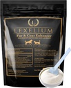 Dermatitis Hud og Coat supplement til hunde og katte - fremmer sund hud og fur til hunde og katte - Hjælper w / Itch, tør hud + andre symptomer - naturlige vet- godkendt pulver formel - 200G