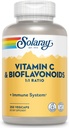 SOLARAY-vitamin C 500mg med Citrus Bioflavonoider, 1: 1 Ratio - Antioxidant og immuntilskud - C-vitamin med Rose HIPS og Acerola, Vegan, 60- Day Garanti, 125 Servere, 250 VegCaps