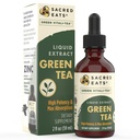 Green Tea Liquid Extract Drops - Immunstøtte (Antioxidanter & Polyphenoler) tillæg. Fremmer Gentle Energy. Økologiske ingredienser, Non- GMO, Alkohol & Gluten Free (Non-Flavored)