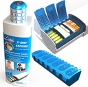 Pill Pod 7 Dag Sikker, Låsning Pill Organizer, Child- resistent Medicin Lock Box, Ekstra Stor Ugentlig Pill Planner, Senior Friendly