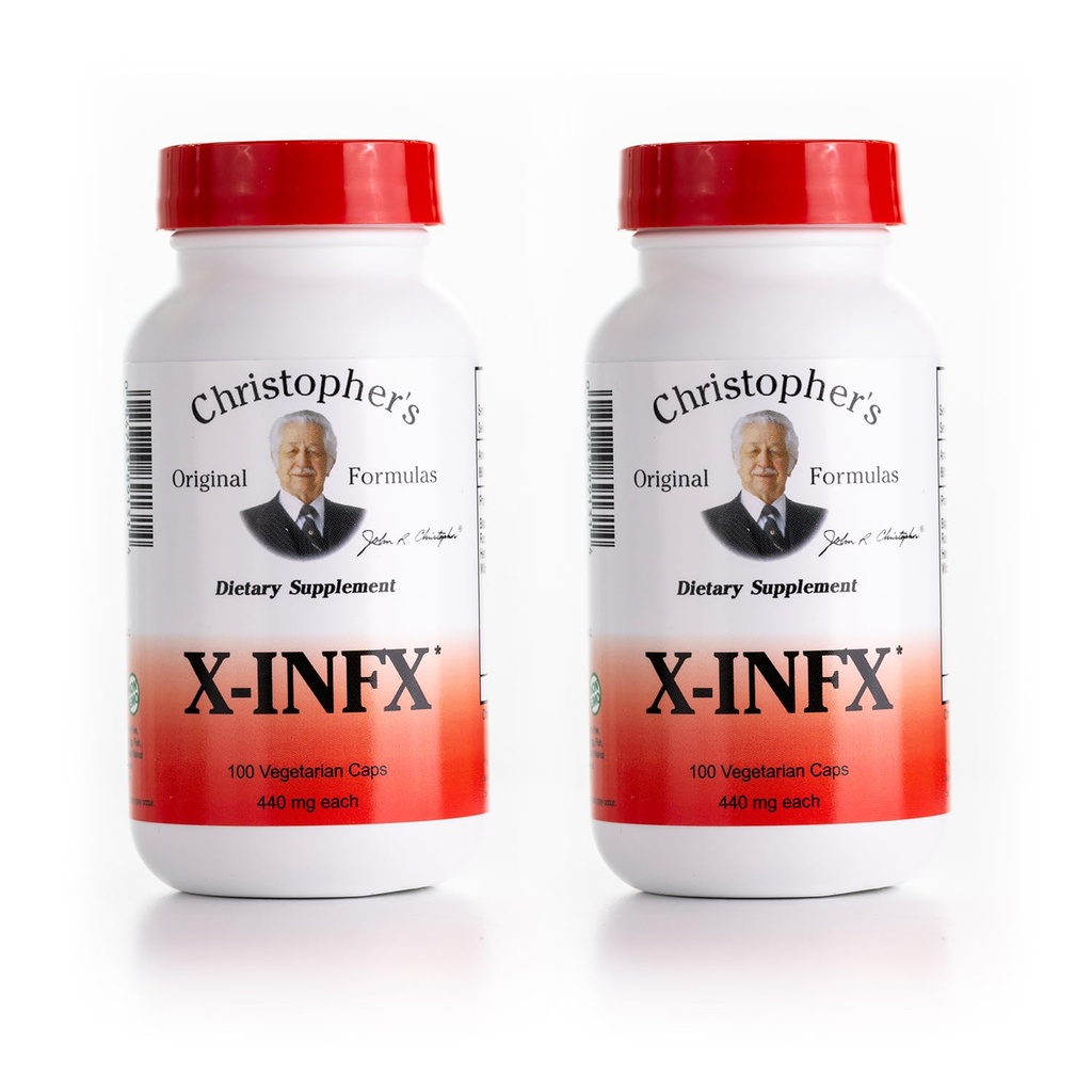 Christopher 's Original Formulas X- INFX Formel, Naturlig immunforsvar, 2 Pack, 100 Caps Hver