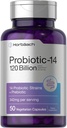 Horbäach Probiotics 120 Millioner CFU = 124; 14 Stammer med Prebiotics = 124; for kvinder & mænd = 124; 50 Kapsler = 124; Vegetar, Non- GMO & Gluten Free Supplement