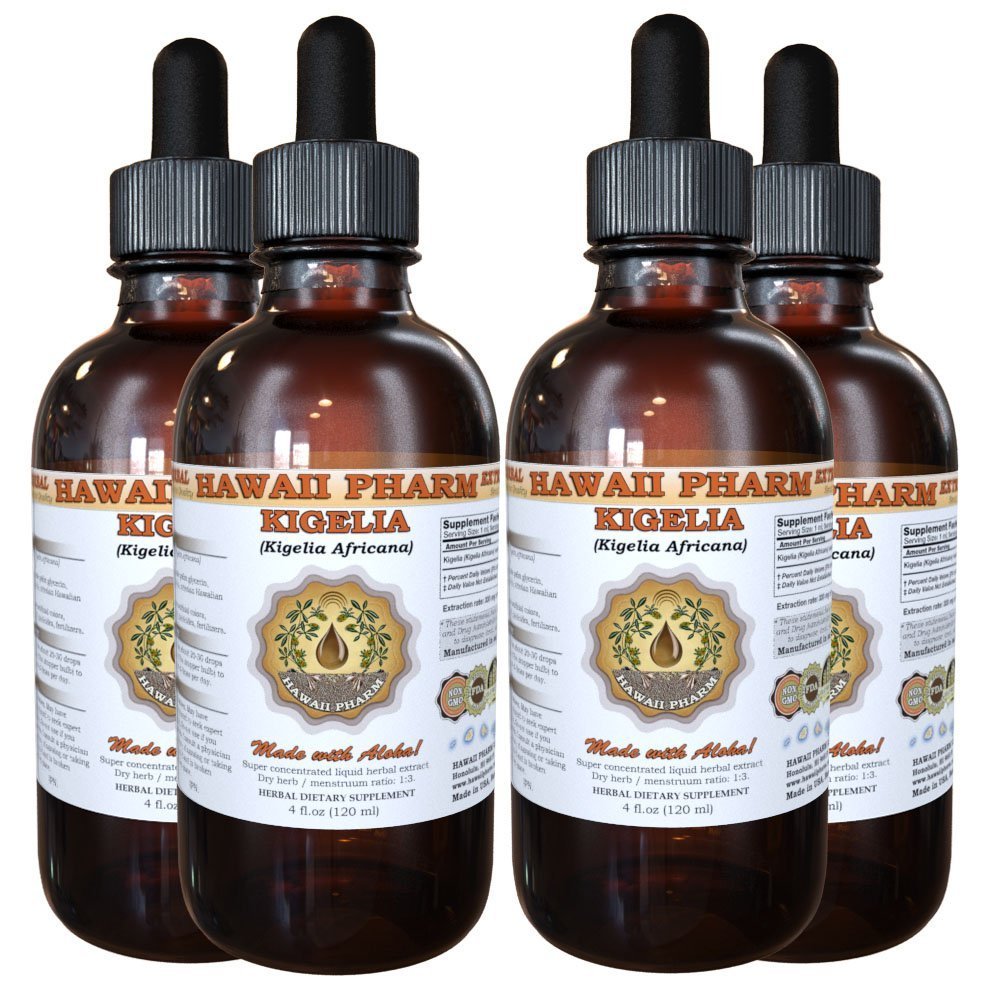 Kigelia Liquid Extract, Kigelia (Kigelia Africana) Seed Powder Tincture Supplement 4x4 oz