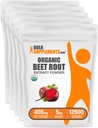 Bulk Supplements.com Organic Beet Root Extract Powder - Beet Root Powder, Nitrogen Oxide Supplement - Vegan & Gluten Free, 400mg per Serving, 1kg (2,2 lbs) (Pack of 5)