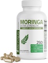 Bronson Moringa Ekstra stærke kapsler Moringa Oleifera Pulver, 250 Tæl