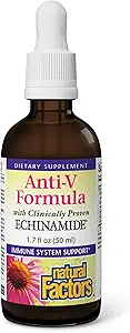 Naturlige faktorer Anti- V Flydende Formel - Sund immunsystem Support - Urteimmune sundhed supplement med Reishi Mushroom & Lakrids Root - 1.7 oz (50 Servere)