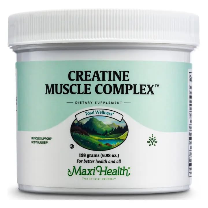 Maxi- Health monohydrat Creatin For muskelmasse med L- Taurine og Ribose pulver - Nutrition supplement til før og efter træning