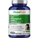 NusaPure High Absorption Triple Chlorophyll 1000 mg 150 Veg Caps Velegnet til vegetarer og Veganere, Non- GMO