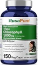 NusaPure High Absorption Triple Chlorophyll 1000 mg 150 Veg Caps Velegnet til vegetarer og Veganere, Non- GMO