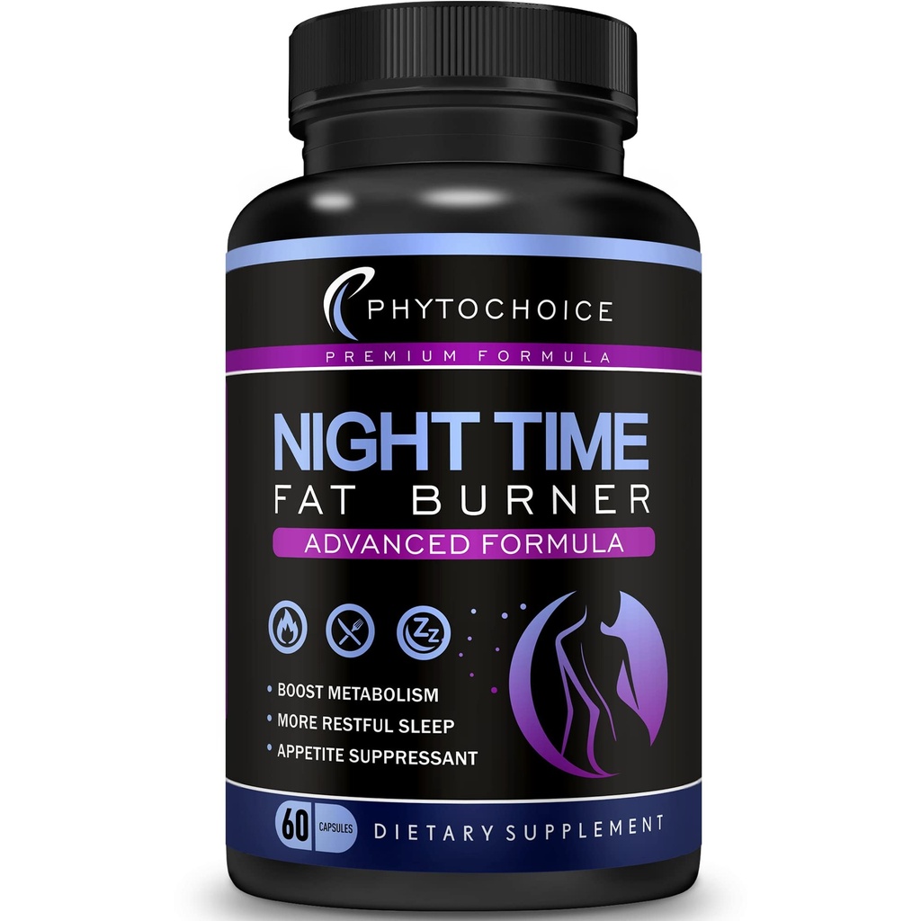 Nat tid Vægttab piller til Women- Carb Blocker Appetite Suppressant med Melatonin- Fat Burner Diet piller, der arbejder hurtigt for Women- Nighttime Metabolisme Booster-Made in USA-1 Pack