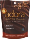 Adora Premium D3-vitamin Magnesium og calciumtilskud, 500 mg, Milk Chocolate, 30 Count