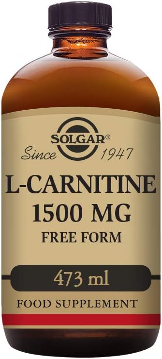 Solgar L- Carnitin 1500 mg Væske, 16 oz. - Natural Lemon Flavor - Heart Health - Understøtter energi, Metabolisme, Motion Endurance & Recovery - Non- GMO, Vegan, Gluten & Dairy Free - Om 31 Serveringer