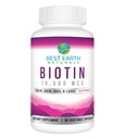 Bedste Earth Naturals Biotin 10,000mcg - Ekstra styrke Biotin Vitamin supplement til støtte hårvækst, stærke negle, lange øjenvipper og sund hud