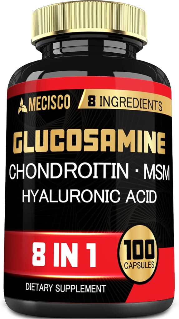 7000mg Glucosamin Chondroitin MSM med immunsupplement - Support Bone, fælles sundhed, immunsystem & total sundhed - 100 kapsler