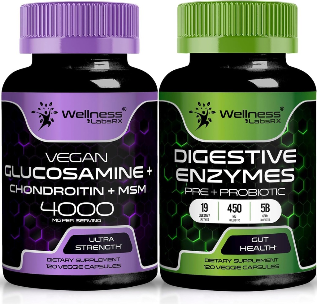 WELLENess LASSRX fordøjelsesmidler Kapsler 124; Glucosamin Chondroitin Kapsler