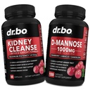 Nyre Rengøring & D Mannose Kosttilskud - Nyre Detox Support, D- Mannose 500mg 1000mg Kapsler - DMannose & Natural Cranberry til Support Nyrer, Bstige & Urinære Tract Health Kosttilskud