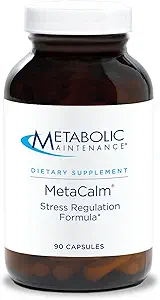 Metabolisk vedligeholdelse MetaCalm - GABA L- Theanin supplement til ro, søvn og stress support, vitamin B6, aktiv folat, Magnesium & 5- HTP kompleks for voksne, mænd og kvinder - 90 kapsler