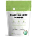 Kate Naturals Psyllium Husk pulver til bagning, Fiber & fordøjelse. Psyllium Seed Powder for Dogs & Cats (12oz, Organic, Gluten Free, Pet Safe)
