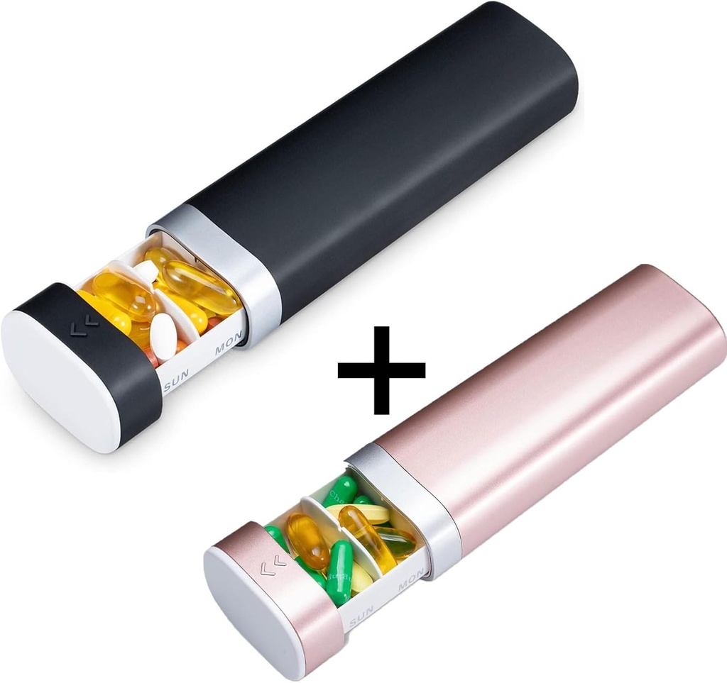 Ugentlig Pill Organizer 7 Dag, Betife Daily Pill Box, Travel Pill Case, Cute Pill Holder til at holde vitaminer, Medicin, Kosttilskud, Pills Organizer