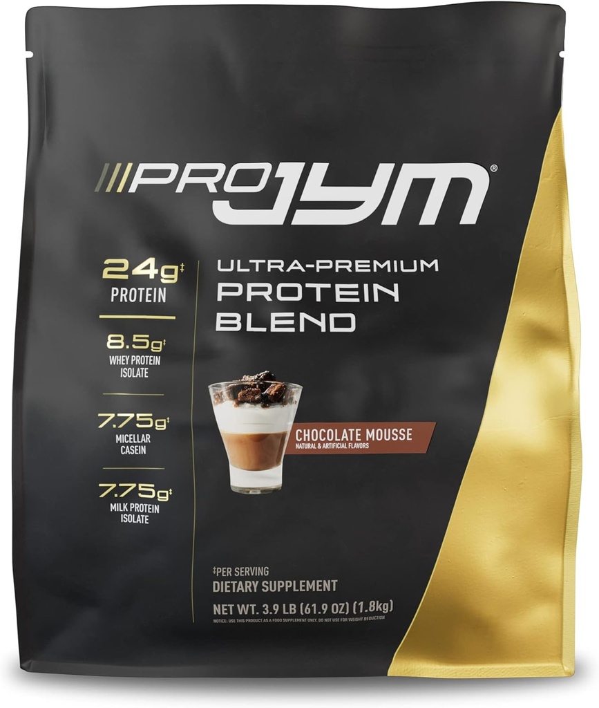 Pro JYM Chocolate Mousse Protein Powder - Whey Protein Isolates, Casein, & Milk Protein, Lean Muscle Building for mænd og kvinder, JYM Supplement Science, 45 Servering