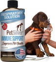 PetSilver Immunitet Support, Natural Nebulizer Solution, fremmer åndedrætssundhed i katte & hunde, Allergier, Sinus & Hough Behandling, Let at bruge, Patenteret Chelated Sølv, Made in The USA, 16 fl oz