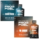 Frog Fuel Power Regular Protein & Ultra Pre Workout Shot Bundle, 1500mg Beta alanine, 15g Protein Nano- Hydrolyzed Grass Fed Collagen, Pre & Post Workout, 1.2 oz Packets, 48 Pack