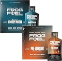 Frog Fuel Power Regular Protein & Ultra Pre Workout Shot Bundle, 1500mg Beta alanine, 15g Protein Nano- Hydrolyzed Grass Fed Collagen, Pre & Post Workout, 1.2 oz Packets, 48 Pack