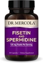 Mercola Fisetin og Spermidin, 30 Kapsler 125 mg Fisetin, non- GMO, Gluten Free, Soy Free